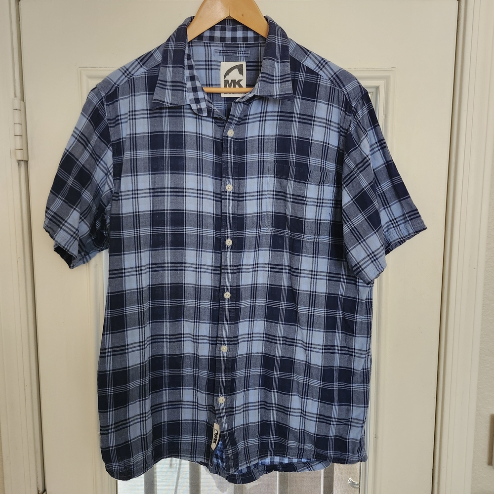 Mountain Khakis Jackson Hole Blue Plaid Men's L Large Shirt